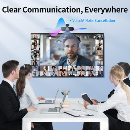 EMEET NOVA 4K Webcam for PC - Computer Camera PDAF Autofocus, 2 Mics, 73° FOV, Auto Light Correction, USB Plug & Play Web Cam, Privacy Cover, Ideal for Home Office, Streaming, Business & Video Calls
