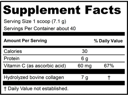 SUBI Hydrolyzed Bovine Collagen - For Healthy Hair, Skin, Nails, Joints -Type 1, 3 Collagen peptides, from Hormone-Free Pasture Raised Cows, Non-GMO - Not Flavoured (40 servings) - Available at All In One Marketplace Canada