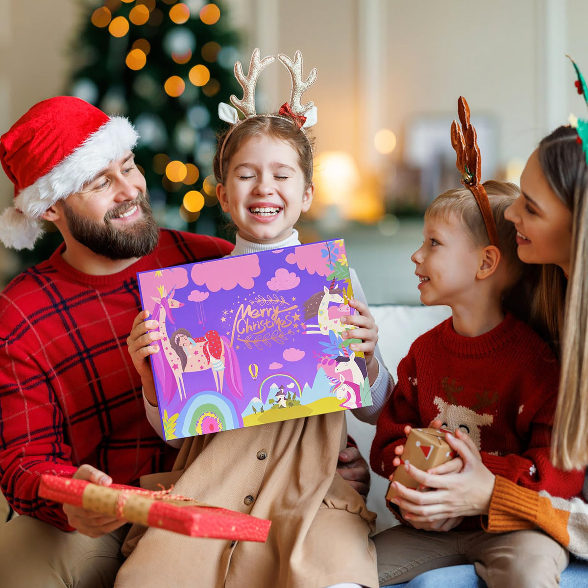 Advent Calendar 2026 for Girls, Christmas Countdown Calendar with 24 Unique Jewellery Gifts, Including Hair Accessories, Jewelry, Hair Clips, Beautiful Bracelets, Cute Ring, Stickers, Coin Purse 🍁 All In One Marketplace Canada