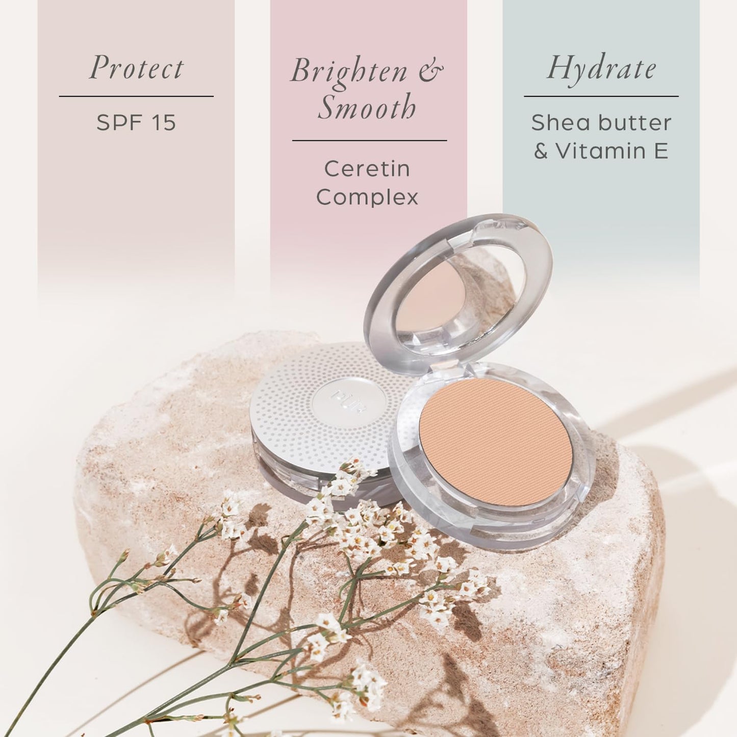 PÜR 4-in-1 Pressed Mineral Makeup with Skincare Ingredients in Linen, 0.8 Pound PÜR MINERALS