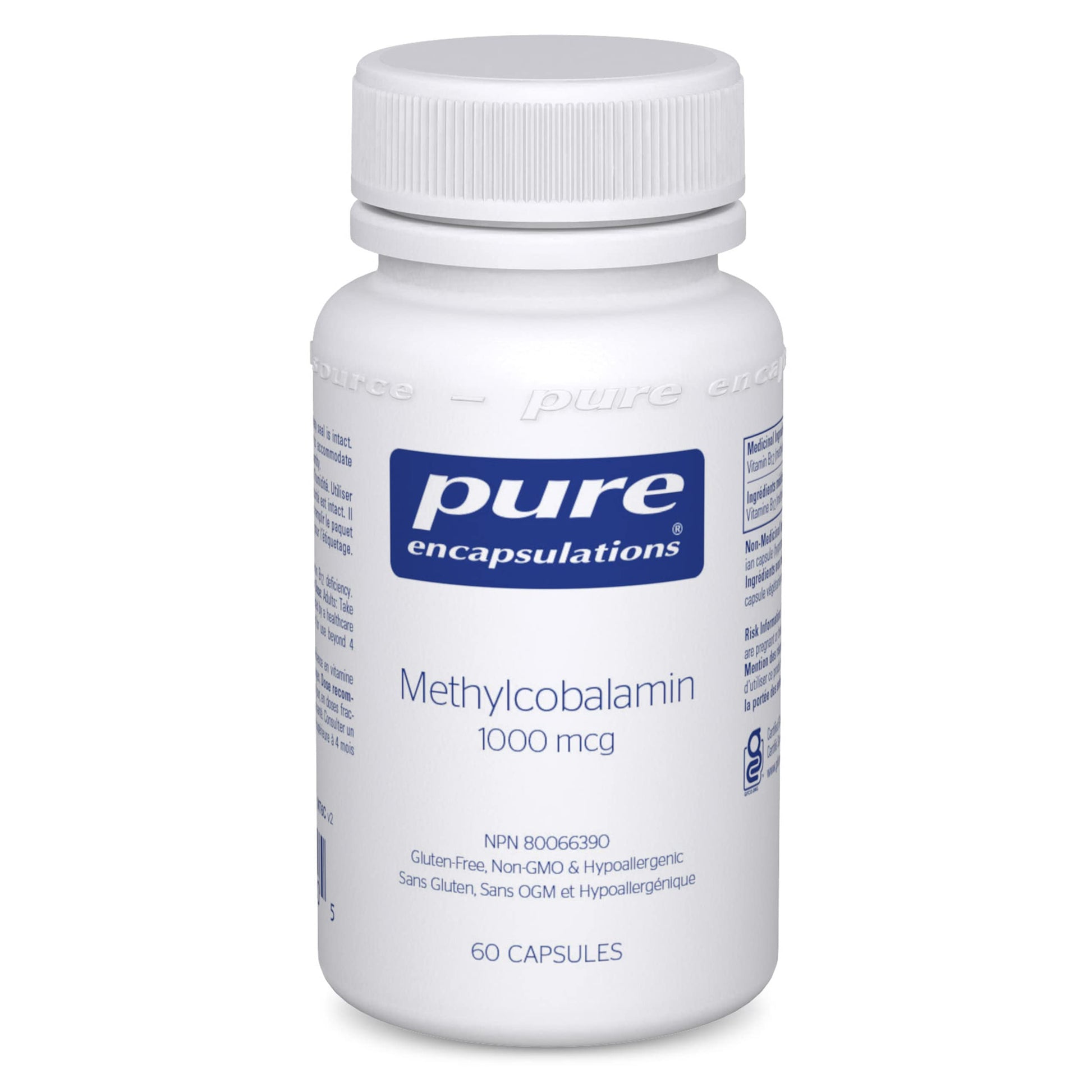 Pure Encapsulations Methylcobalamin 1,000 mcg - Vitamin B12 Supplement - Premium Vitamin B12 Capsules - 60 Capsules - Available at All In One Marketplace Canada