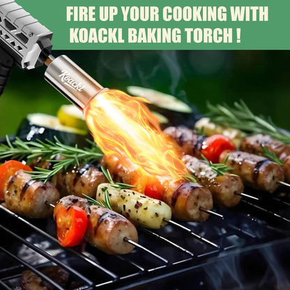 KOACKL Propane Torch Gun - Propane Torch Head with Igniter, Adjustable Flamethrower Blow Torch for BBQ, Searing Steak, Barbecue Tools, Meat Smoker, Cooking, Grill & Charcoal Starter - Available at All In One Marketplace Canada