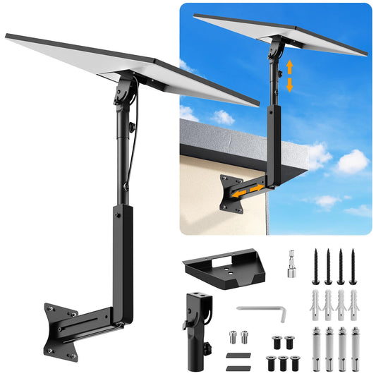 Bloazzup Starlink Mount for Standard 4/4X/Gen 3, Adjustable Starlink Wall Mount Gen 3/V3 with Telescoping Arm, Rustproof, Weatherproof for Concrete/Wood Walls, Starlink Wall Mounts for Dishes