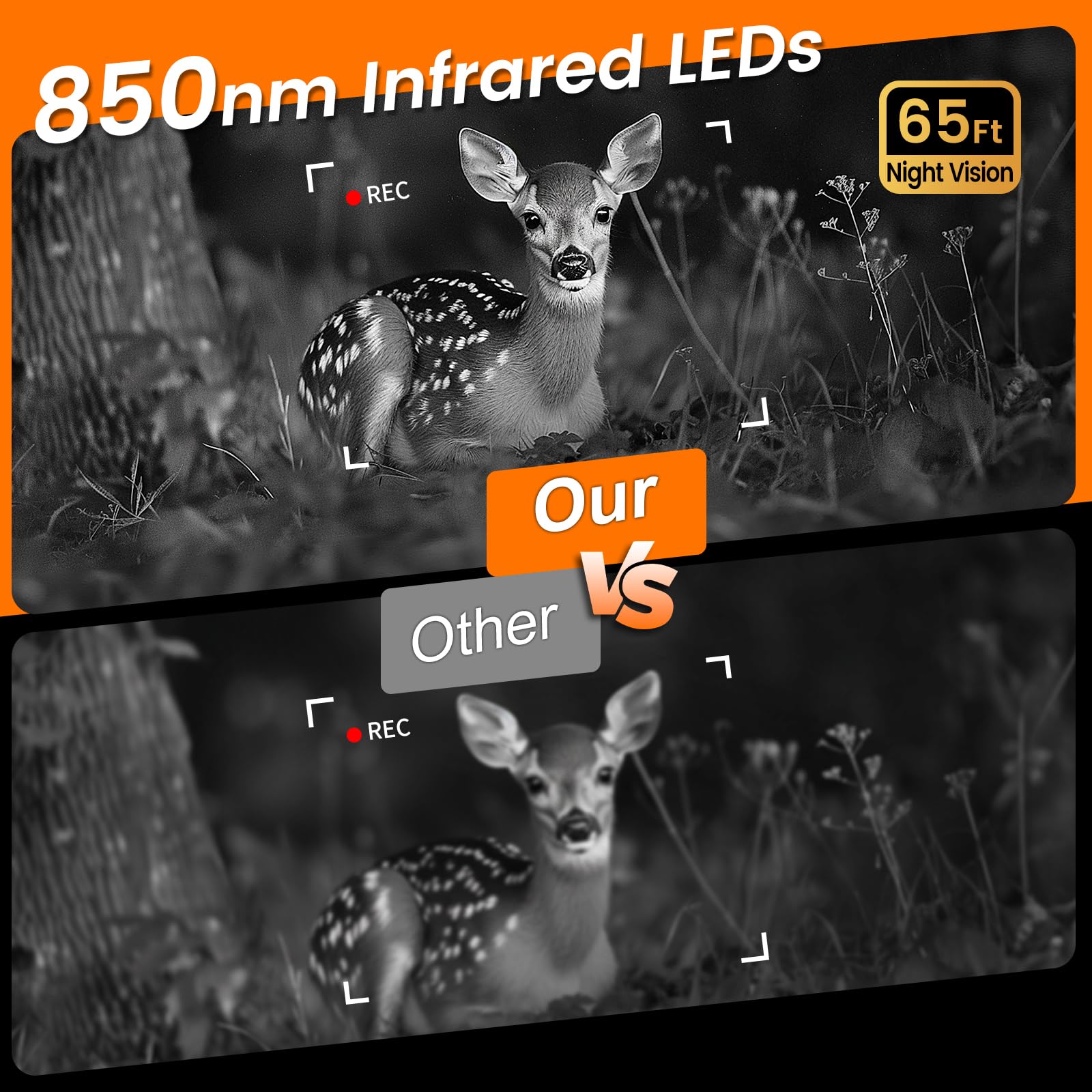 XTU Solar Trail Camera WiFi Bluetooth, 64MP 4K Game Camera with Night Vision Motion Activated 0.2s Trigger, IP66 Waterproof Wildlife Camera with 22pcs 850nm Low Glow IR LEDs (SD Card Not Included) - Available at All In One Marketplace Canada