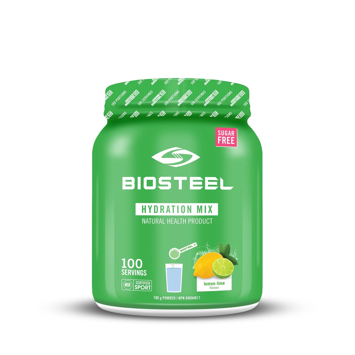BioSteel Hydration Mix – Lemon Lime Flavor, Sugar-Free with Natural Stevia, 100 Servings