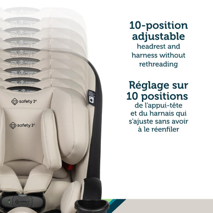 Safety 1st EverSlim 4-in-1 Convertible All-in-One Car Seat, infant to toddler, rear and forward facing, booster mode, backless booster, Fits 3 across, Washable seat, Birth to 10 years, Dunes Edge 🍁 All In One Marketplace Canada