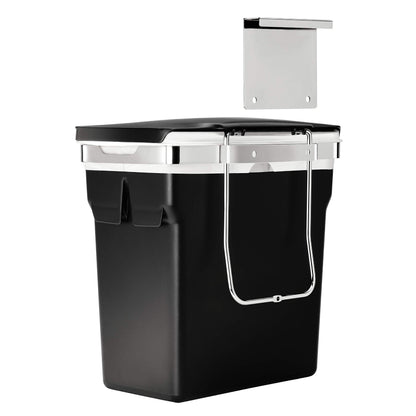 simplehuman 10 Liter / 2.6 Gallon In-Cabinet Trash Can, Heavy-Duty Steel Frame, Black simplehuman