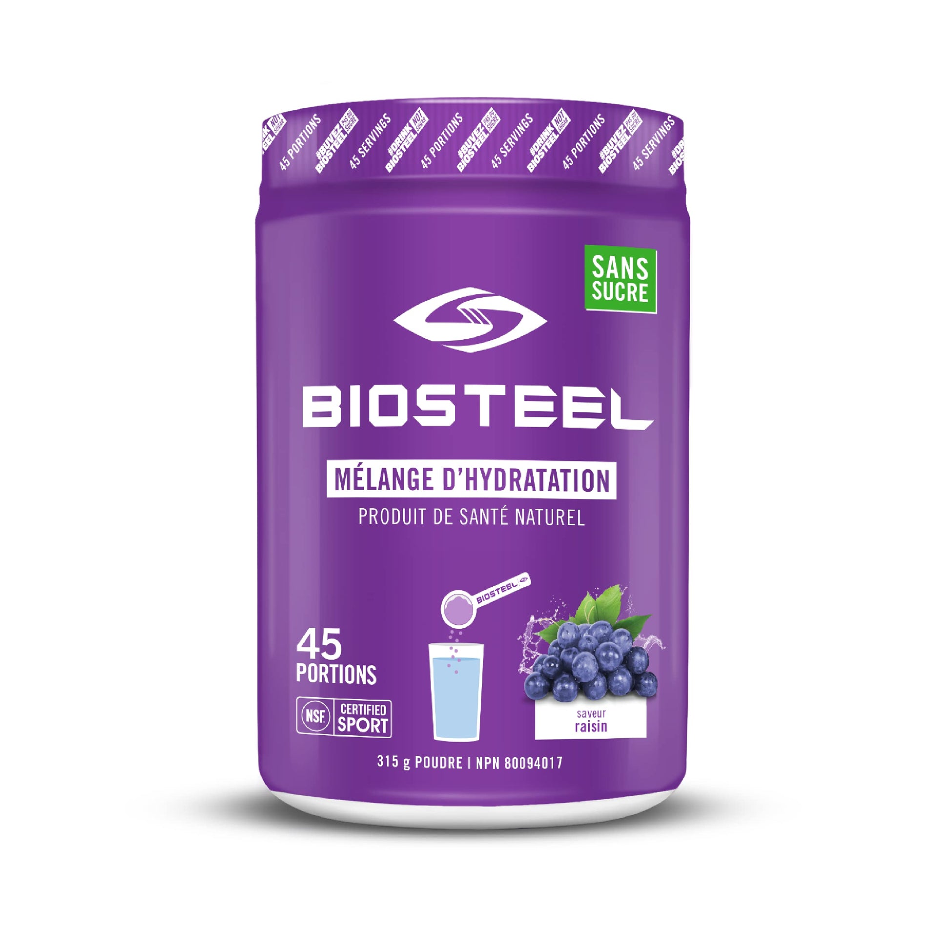 BioSteel Electrolyte Hydration Mix, Grape, 45 Servings BioSteel Sports