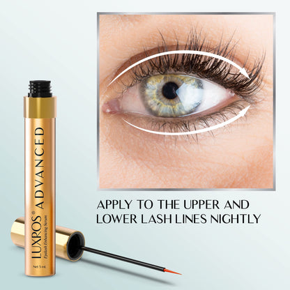 LUXROS Eyelash Serum 5 mL, Eyelash Enhancer Serum for Longer, Thicker Healthier Lashes, Made in USA, 5mL 6 Month Supply - Available at All In One Marketplace Canada