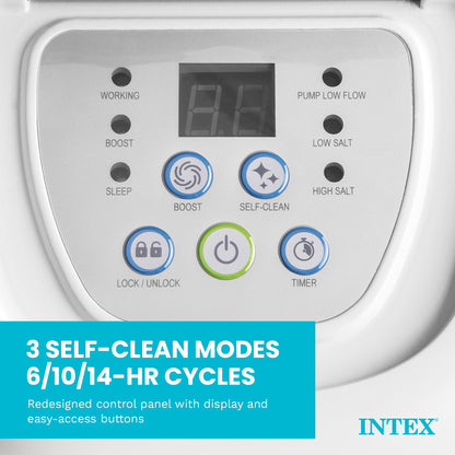 INTEX Krystal Clear Saltwater Pool Chlorine System for Above Ground Pools up to 4,500 Gallons, Pool Cleaner with Automatic Timer and Self Cleaning 🍁 All In One Marketplace Canada