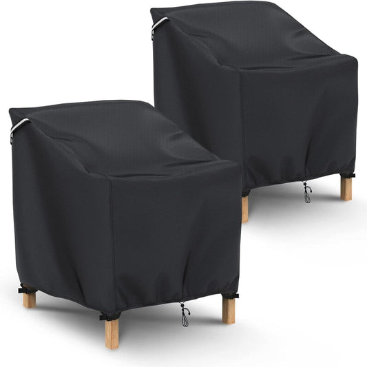 Gasadar Patio Chair Cover-2 Pack, Heavy Duty Waterproof UV Resistant Anti-Fading Chair Covers for Lawn Outdoor Furniture Chairs,33"W x 34"D x 31.1"H