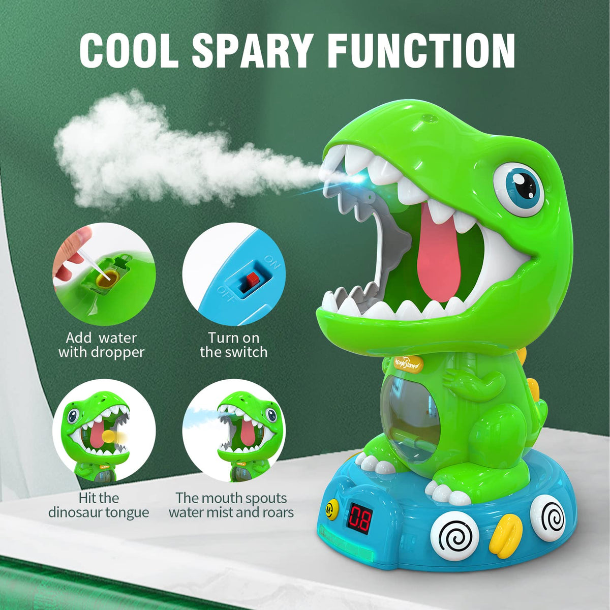 EagleStone Movable Dinosaur Shooting Toys for Kids with Spray, Score, Sound 🍁 All In One Marketplace Canada