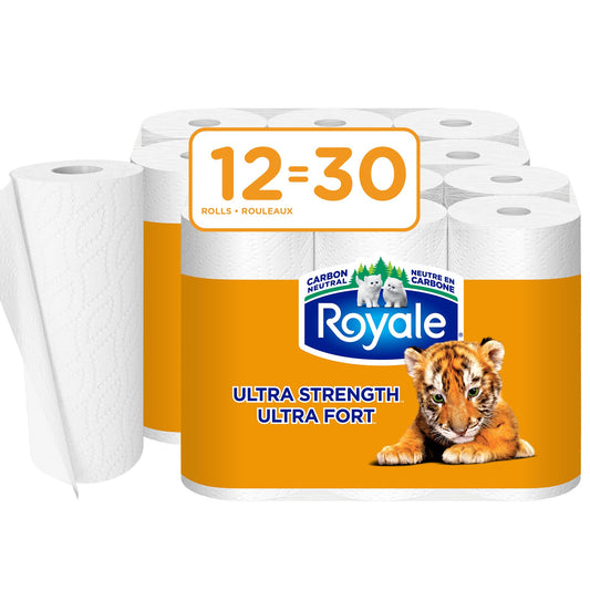 Royale Ultra Strength Paper Towel, 12 Equal 30 Rolls, 123 Sheets per Roll