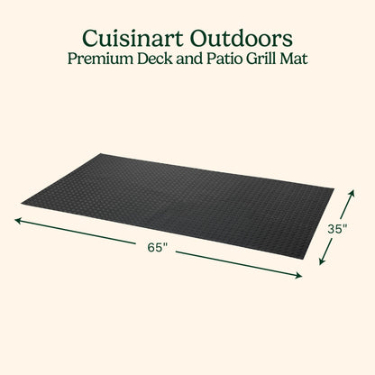 Cuisinart Premium Deck and Grill Mat, 65" x 36", Non-Slip Rubber Mat for BBQ, All Season Protection for Patio, Deck and Porch (CGMT-300C) 🍁 All In One Marketplace Canada