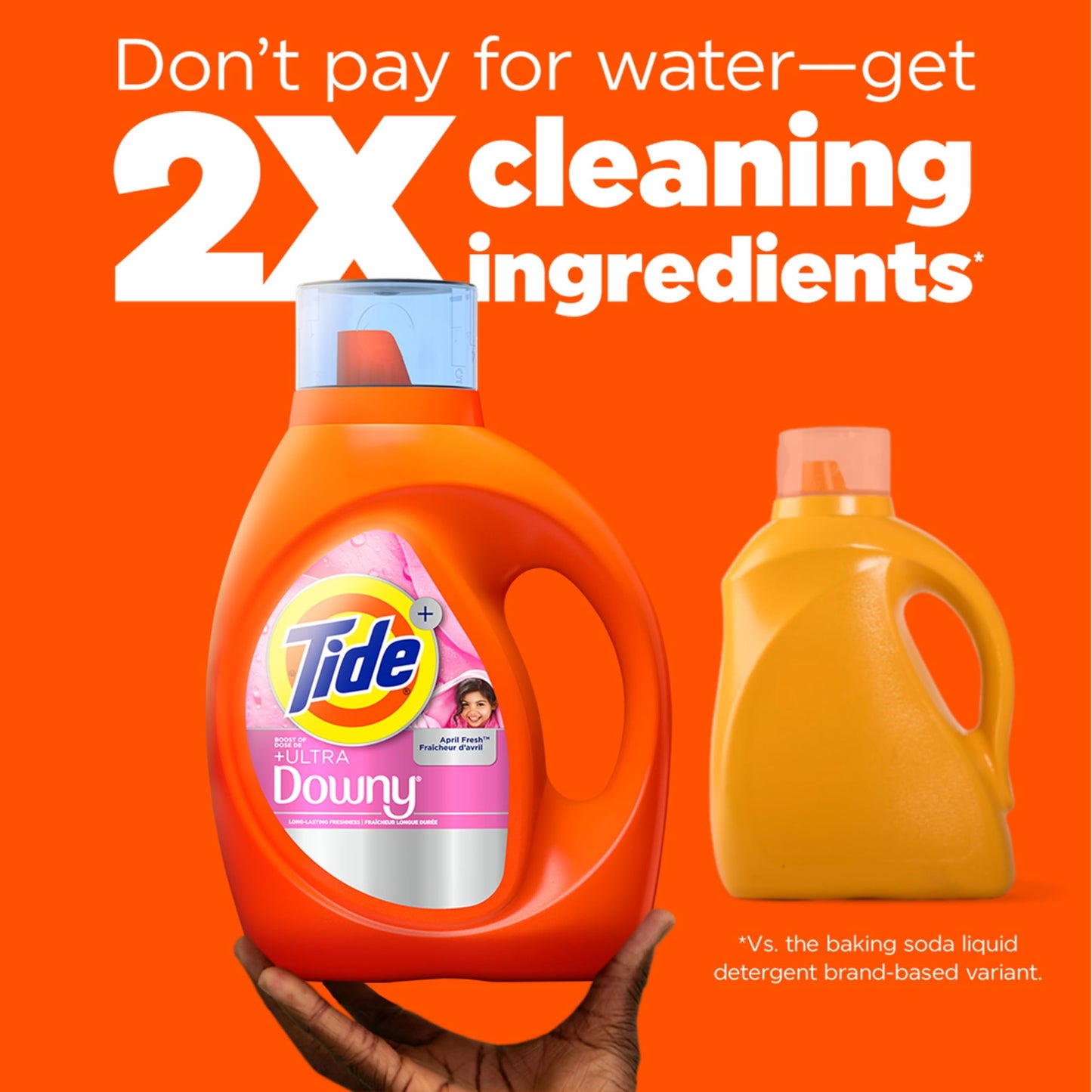 Tide Plus Boost of Ultra Downy Liquid Laundry Detergent, April Fresh Scent, 83 Loads, Laundry Detergent Liquid with Long-Lasting Freshness, 3.4 L Tide