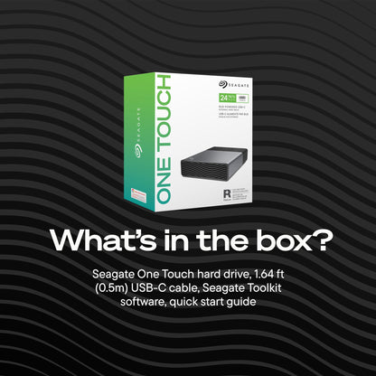 Seagate One Touch 8TB External Hard Drive Desktop HDD - USB-C Compatible with Most Windows and macOS, Rescue Recovery (STNB8000400)