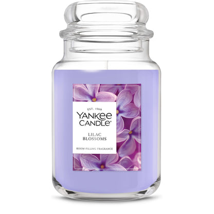 Yankee Candle Large Jar Scented Candle with up to 150 Hour Burn Time, Premium Plant Wax Blend for Cleaner Consistent Burn and Room Filling Fragrance, 22 oz, Lilac Blossoms 🍁 All In One Marketplace Canada