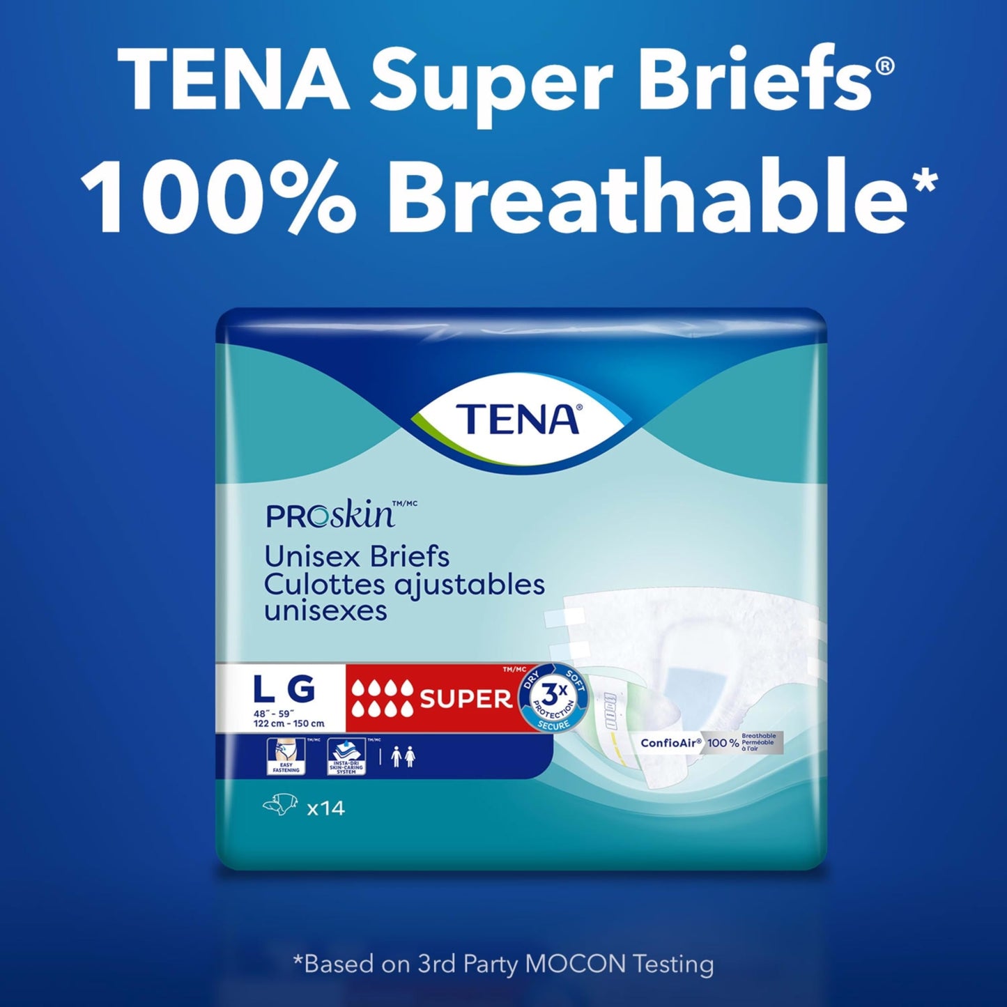 Tena Incontinence Briefs, Uni-Sex Fit, Super Absorbency, Xlarge 48 count TENA