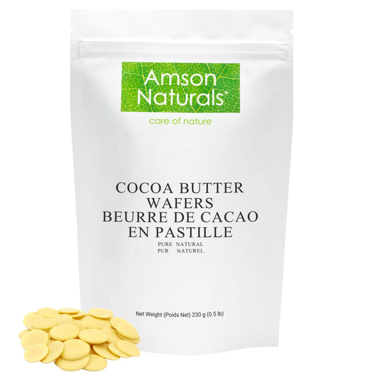 Pure Cocoa Butter Wafers (Food Grade) 0.5 lb / 230 g – Natural, Non-Deodorized for Cooking, Beauty & Wellness