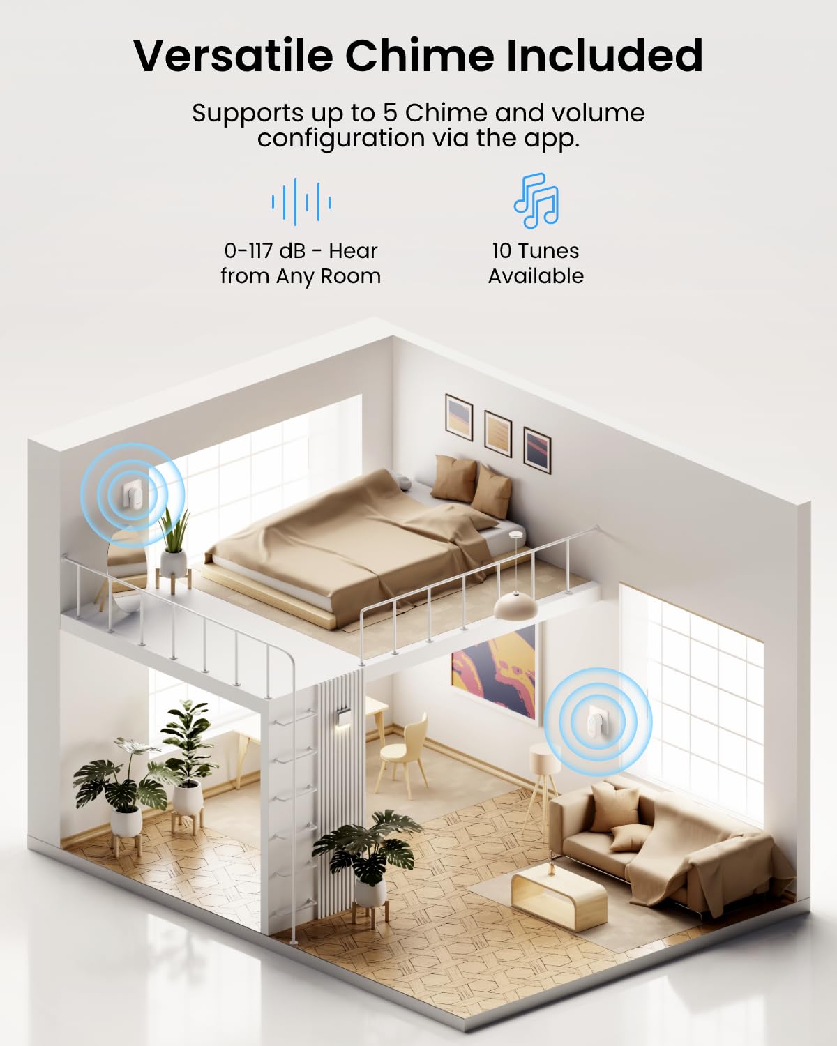 REOLINK Video Doorbell Camera WiFi, 2K Wired Doorbell Camera for Home Security, 2.4/5GHz WiFi, 180° Diagonal, Smart Detection, microSD Card/Cloud Storage, Indoor/Outdoor Surveillance (Chime Included) - Available at All In One Marketplace Canada