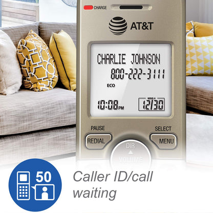 AT&T EL52303 3-Handsets Cordless Phone System with Answering System, Caller ID/Call Waiting - DECT 6.0 - Upto 14 Minutes Recording Time