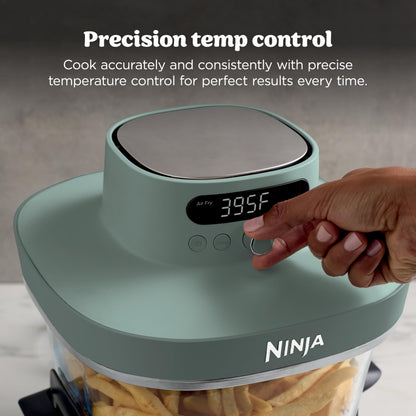 Ninja Crispi Pro 6-in-1 Glass Air Fryer | 6qt & 2.5qt Glass Containers with Storage Lids | Non-Toxic | Meal Prep, Microwave, Freezer & Dishwasher Safe | Air Fry, Bake & More | Ash Grey | AS101CDG Ninja