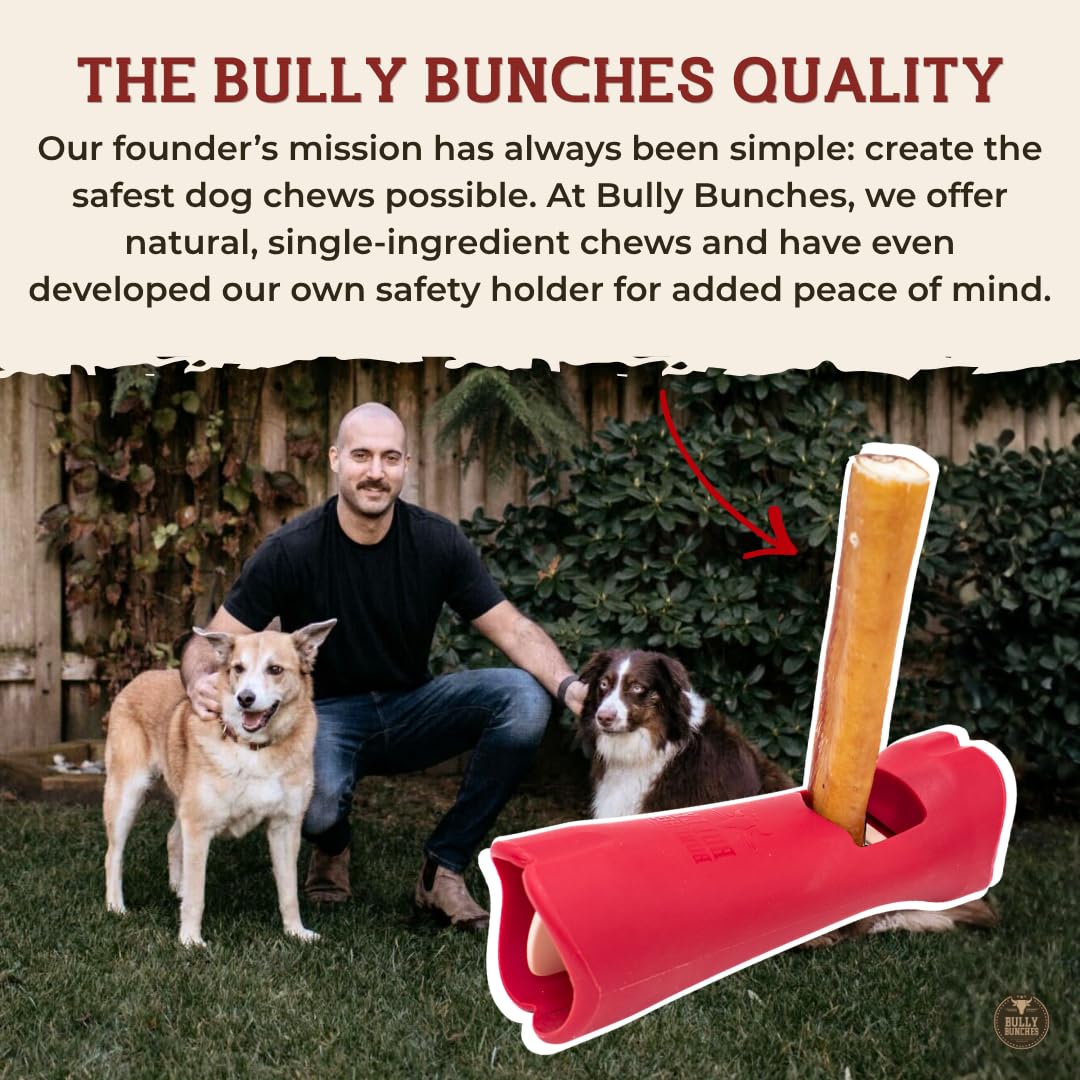 Bully Bunches Premium (6" Standard - 5 Pack) Odour-Free, Consistently Sized Bully Sticks for Small & Medium Dogs & Puppies, Long-Lasting Oral Care Chews, All-Natural Single-Ingredient Beef, No Rawhide