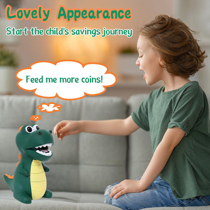 Lirunshe Piggy Bank for Boys, Unbreakable Plastic Dinosaur Piggy Bank for Kids, Children's Money Bank Coin Bank, Gifts for Birthday Christmas Baby Shower 🍁 All In One Marketplace Canada