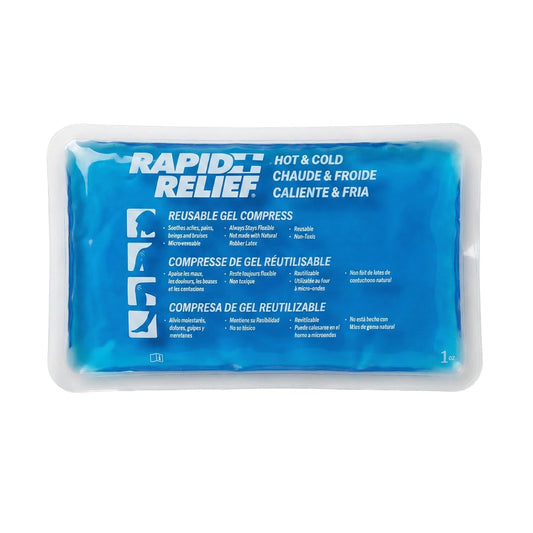 Rapid Relief Ice Pack for Injuries Reusable – Medium Ice Pack or Heat Pack with Gel That Stays Flexible When Frozen, Cold Therapy for Knee, Elbow and Muscle Aches, 5 x 9 Inch, 1 Count - Available at All In One Marketplace Canada