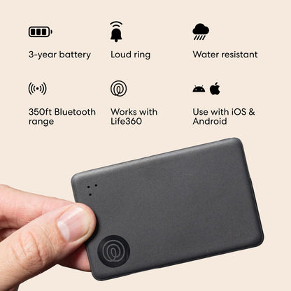 Life360 Tile Starter Pack - Bluetooth Trackers and Item Finders for Keys, Wallets & More. Both iOS and Android Compatible. Phone Finder. 2-Pack (Black Mate/Slim)