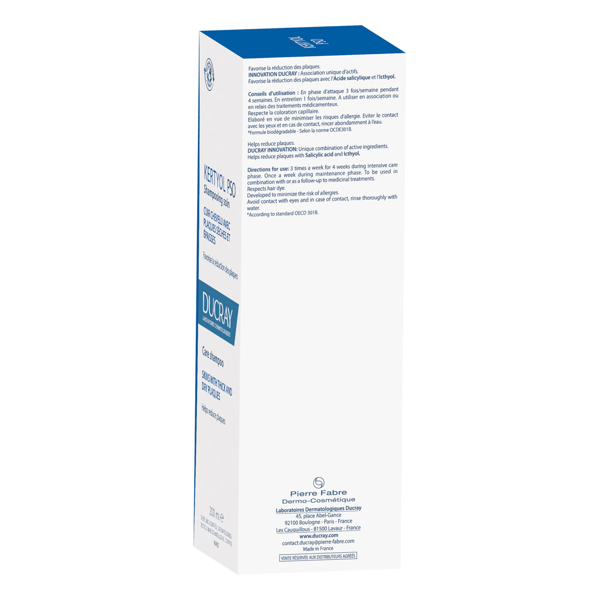 Ducray Kertyol PSO medicated scalp shampoo for plaques, 200ml