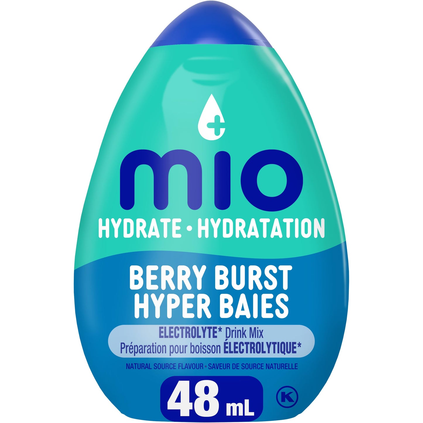 Mio Hydrate Berry Burst Electrolyte Drink Mix, 48 mL Bottle (Pack of 12)