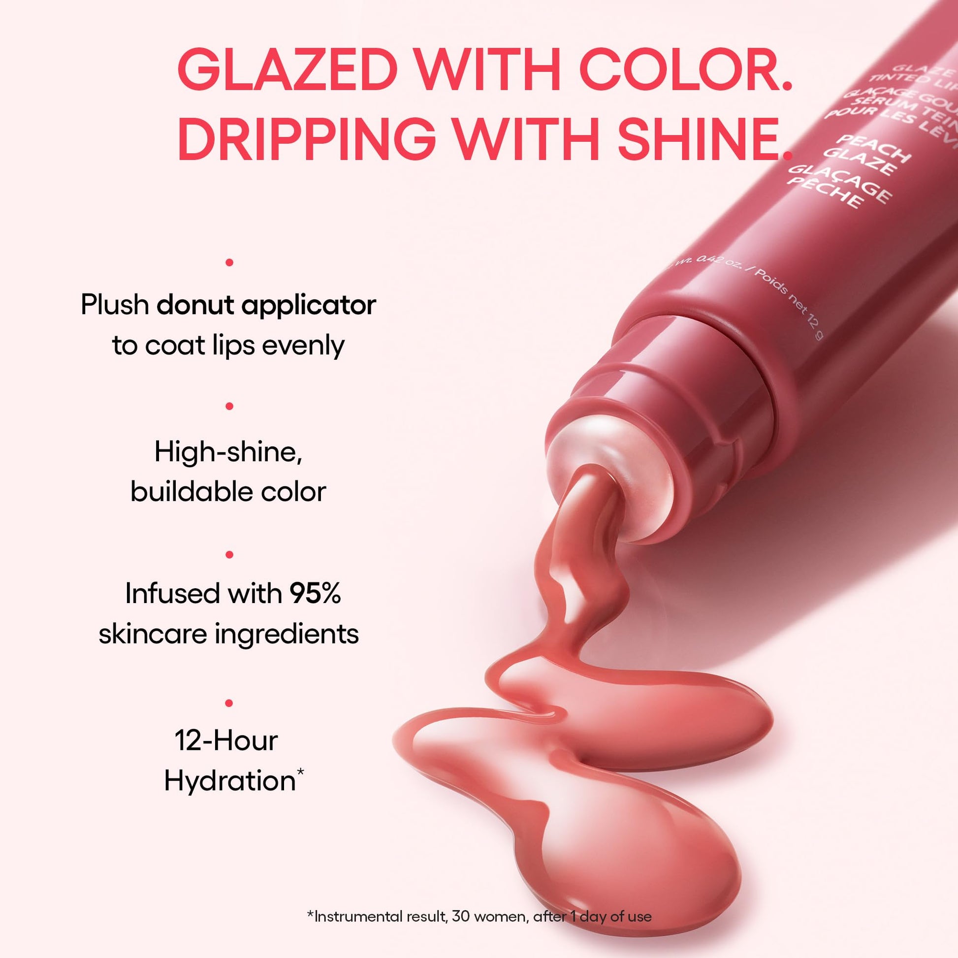 LANEIGE Glaze Craze Tinted Hydrating Lip Serum, for Glossy, Nourished Lips with Plumping Polypeptides, Chocolate Frosting