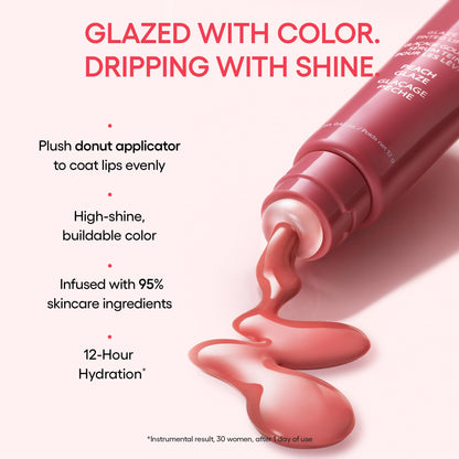LANEIGE Glaze Craze Tinted Hydrating Lip Serum, for Glossy, Nourished Lips with Plumping Polypeptides, Chocolate Frosting