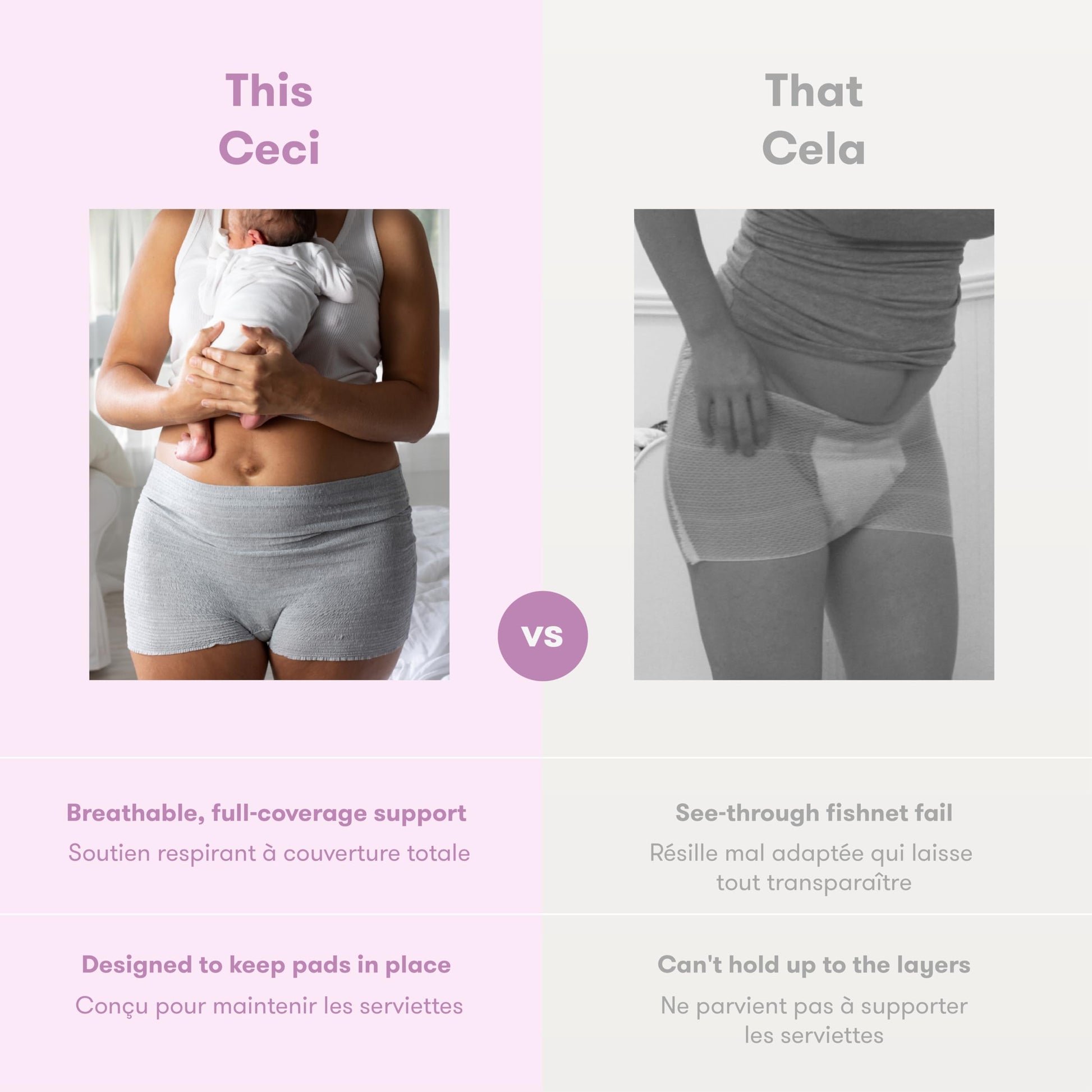 Frida Mom Postpartum Disposable Underwear, Microfiber Boyshort Cut Underwear - Size Regular (8ct) Grey