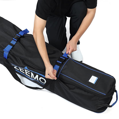 ZEEMO Full-Open Golf Travel Bag for Airlines, Wheeled Club Carrier Bag ZEEMO