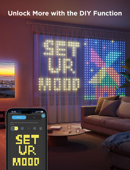 Govee Smart Curtain Lights 2, 520 LEDs, 4.9×6.6ft for Indoor Outdoor Decor 🍁 All In One Marketplace Canada