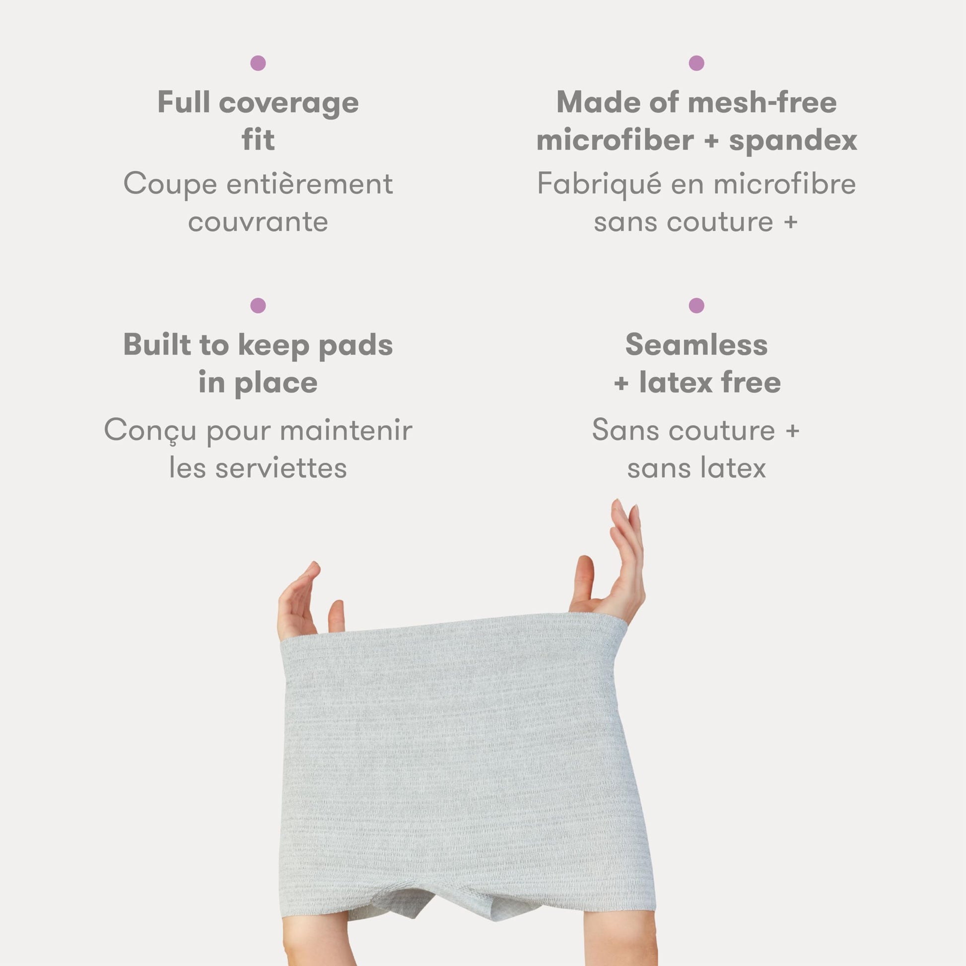 Frida Mom Postpartum Disposable Underwear, Microfiber Boyshort Cut Underwear - Size Regular (8ct) Grey