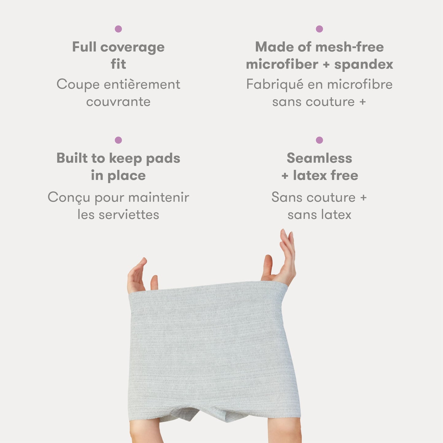 Frida Mom Women's Postpartum Underwear, Disposable Boyshort Underwear, Seamless with Stretchy Support, Postpartum Essentials, Size Petite (Waist 58–86 cm Stretched), 8 Count, Feminine Care, Grey 🍁 All In One Marketplace Canada