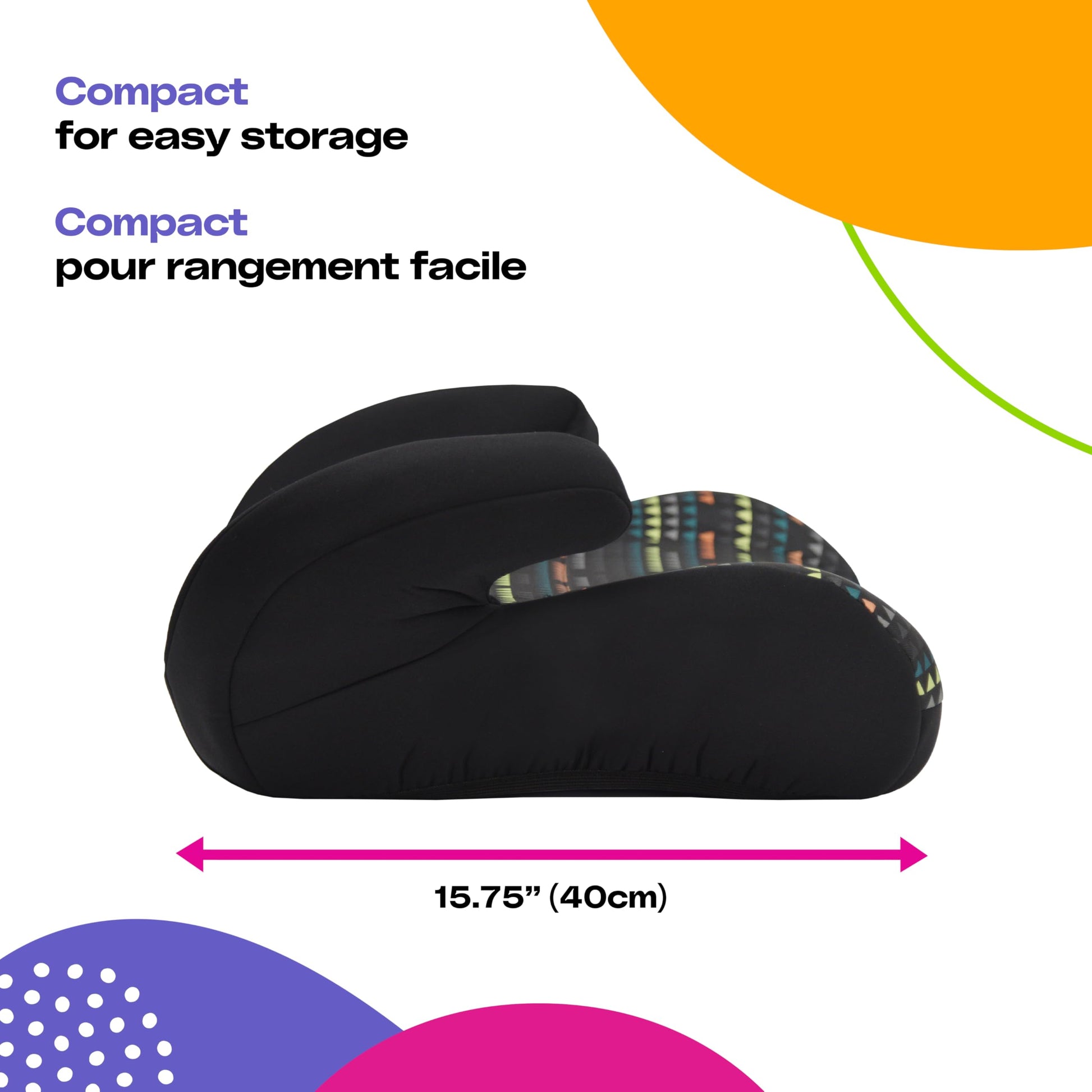 Cosco Kids Topside Lightweight Backless Belt-Positioning Booster Car Seat, Washable Cover, Diamond Daze