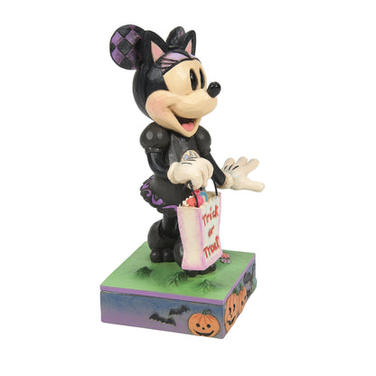 Figurine Disney Traditions par Jim Shore d'Enesco, Minnie Mouse en costume de chat noir pour Halloween, 15,5 cm, multicolore