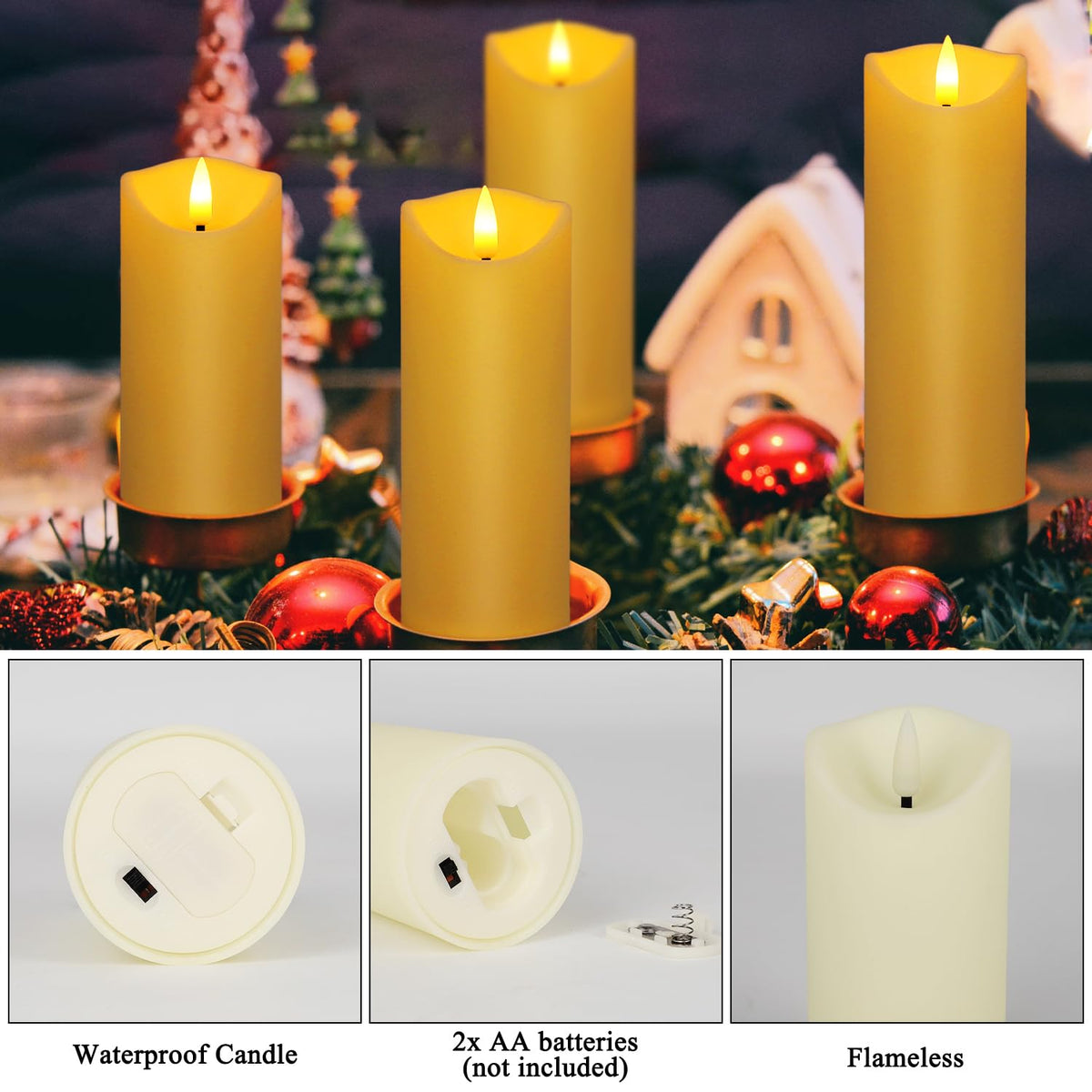 WREXCS 24 Pcs Flameless LED Candles, Battery Operated with Remote and Timer 🍁 All In One Marketplace Canada