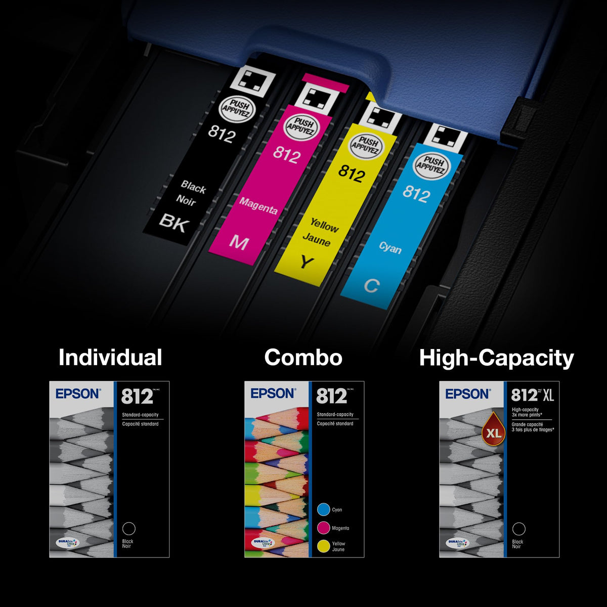 Epson 812XL Genuine High Capacity Black Ink Cartridge T812XL120