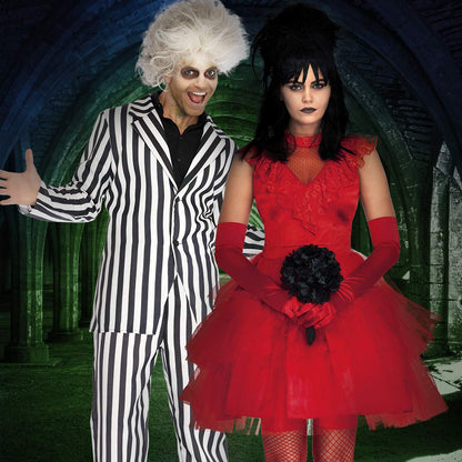 Déguisement d'Halloween pour femme Beetle Bride des années 80 Leg Avenue, rouge, très grand