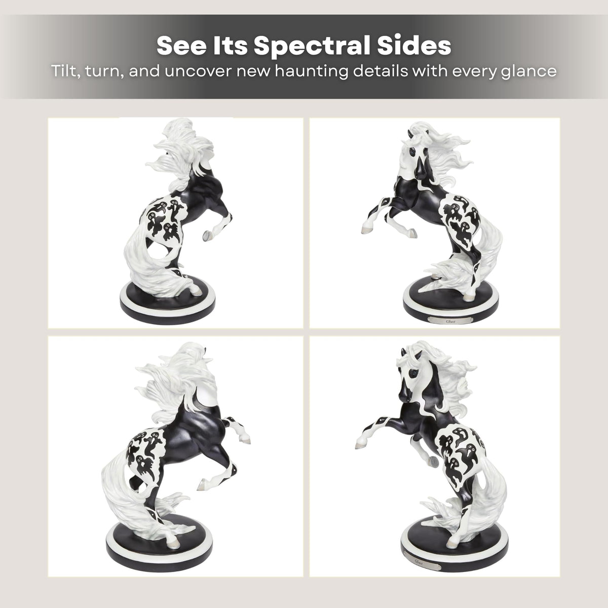 Figurine de cheval fantôme d'Halloween Enesco The Trail of Painted Ponies, 26,2 cm, multicolore