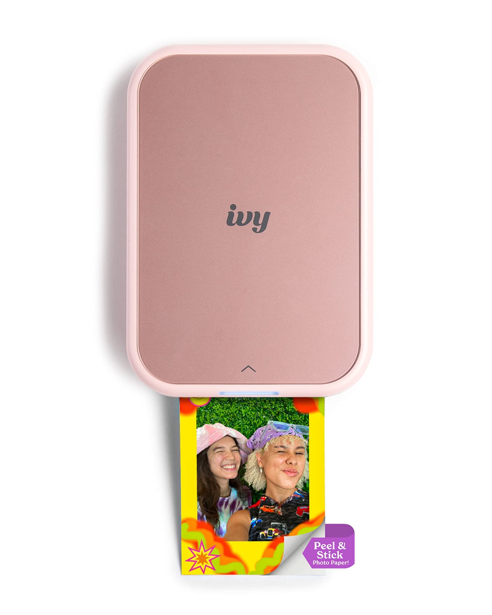 Canon Ivy 2 Mini Photo Printer (Blush Pink), Bluetooth Portable Smartphone Printer for iOS & Android, Bundle with 110 Zink Sticky-Back Photo Prints, LED Light Bar, Protective Case & USB Cable