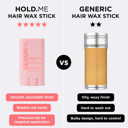 Design.Me HOLD.ME Styling Stick | Vegan Hair Wax Stick for Women | Controls Frizz, Tame Flyaways & Smooths Hair | With Long-Lasting Hold - Available at All In One Marketplace Canada