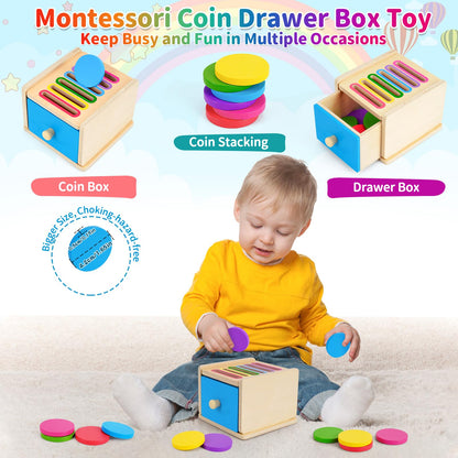 FCSONU Toddlers Montessori Coin Box Toys for 1 2 3 Year Old Boys Girls Baby 🍁 All In One Marketplace Canada
