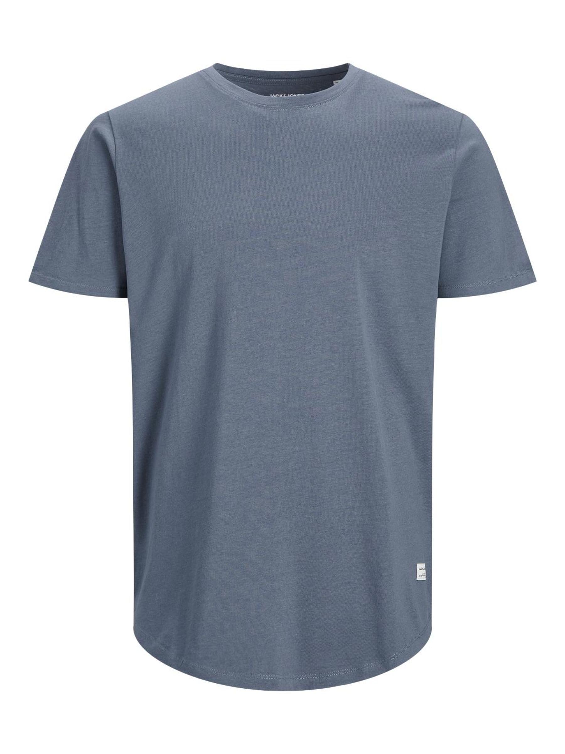 JACK & JONES Men's Long Line Fit T-Shirt JJENOA TEE SS Crew Neck NOOS White Medium JACK & JONES