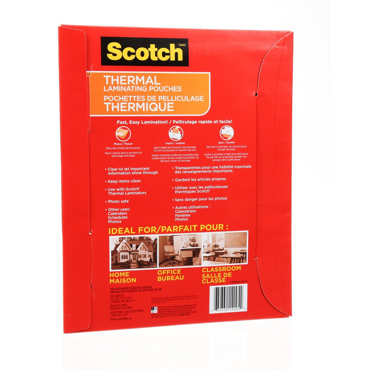 Scotch Thermal Laminating Pouches, 8.97 in x 11.45 in Laminating Sheets, 5-Mil Thick, 50 Pouches - Available at All In One Marketplace Canada
